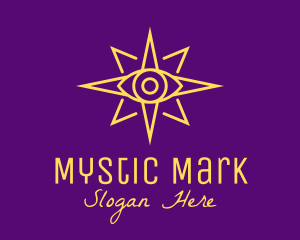 Yellow Mystic Eye Star logo design