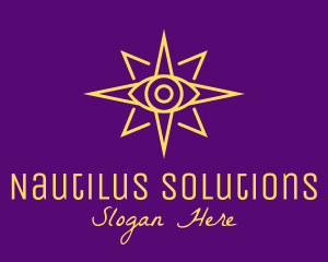 Yellow Mystic Eye Star logo design