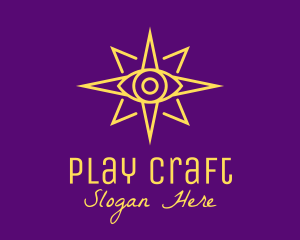 Yellow Mystic Eye Star logo design