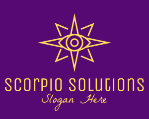 Yellow Mystic Eye Star logo design