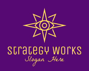 Yellow Mystic Eye Star logo design