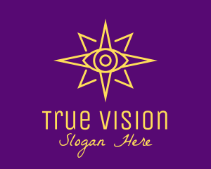 Yellow Mystic Eye Star logo design