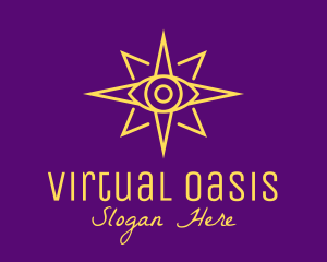 Yellow Mystic Eye Star logo design