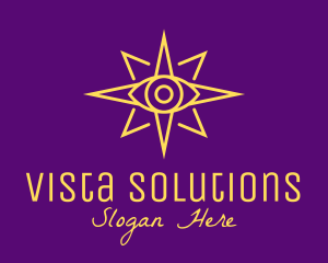 Yellow Mystic Eye Star logo design