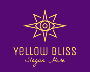 Yellow Mystic Eye Star logo design