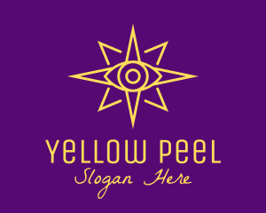 Yellow Mystic Eye Star logo design