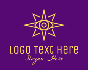 Religious - Yellow Mystic Eye Star logo design
