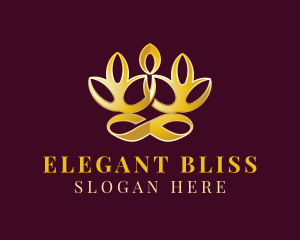 Luxury Lotus Flower Yoga  Logo