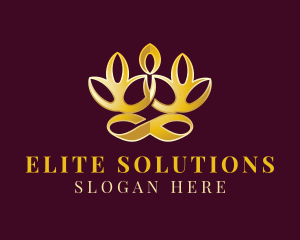 Luxury Lotus Flower Yoga  Logo