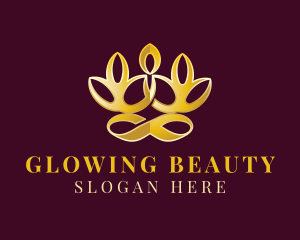 Luxury Lotus Flower Yoga  Logo