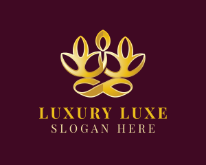 Luxury Lotus Flower Yoga  logo design