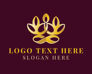 Luxurious - Luxury Lotus Flower Yoga logo design