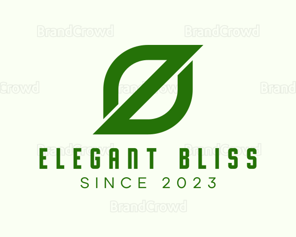 Green Letter Z Leaf Logo