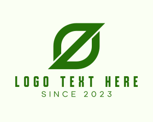 Organic Products - Green Letter Z Leaf logo design