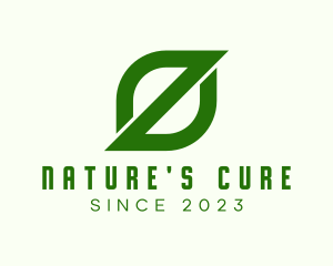 Herbalist - Green Letter Z Leaf logo design