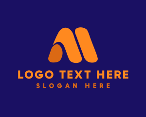 Network - Modern Software App Letter M logo design