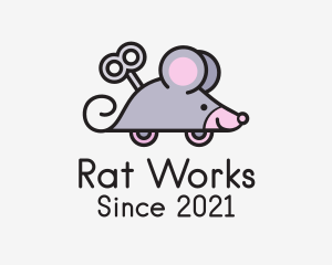 Rat - Mechanical Mouse Toy logo design