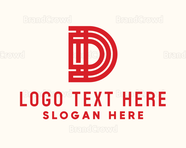 Oriental Hotel Letter D Logo