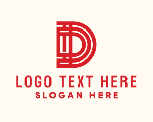 Fast Food - Oriental Hotel Letter D logo design