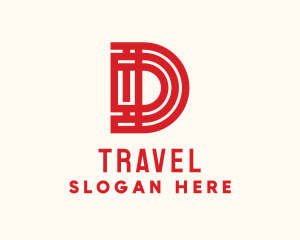 Oriental Hotel Letter D Logo