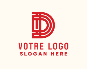 Oriental Hotel Letter D Logo