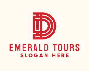 Oriental Hotel Letter D logo design