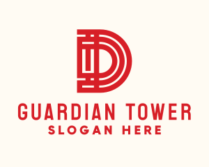 Oriental Hotel Letter D logo design