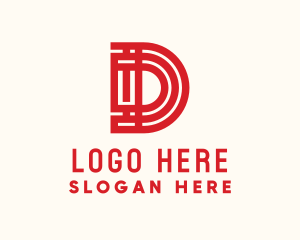 Oriental Hotel Letter D logo design