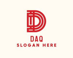 Oriental Hotel Letter D logo design