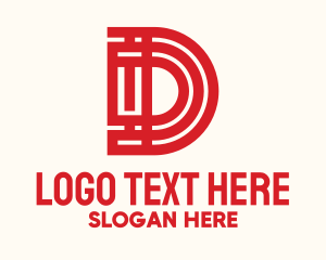 Oriental - Oriental Hotel Letter D logo design