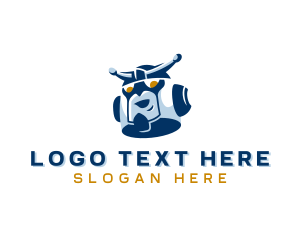 Technology - Cyborg Robot Head logo design