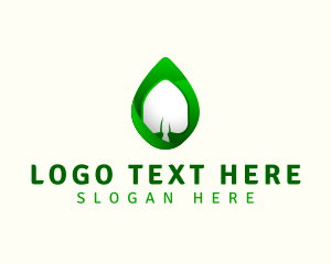 Eco - Garden Shovel Leaf logo design