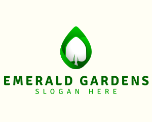 Garden Shovel Leaf logo design