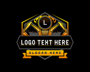 Industrial - Excavator Backhoe Construction logo design