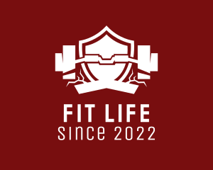 Fitness Weightlifting Dumbbell  logo design