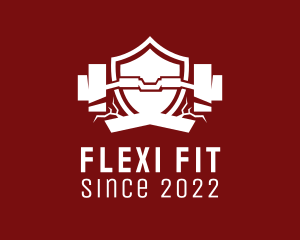 Fitness Weightlifting Dumbbell  logo design