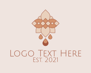 Lamp - Boho Pattern Candle logo design