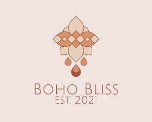 Boho Pattern Candle  logo design