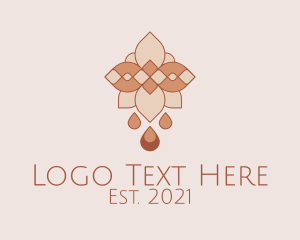 Scented Candle - Boho Pattern Candle logo design