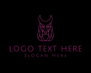 Pink - Egyptian Anubis Deity logo design