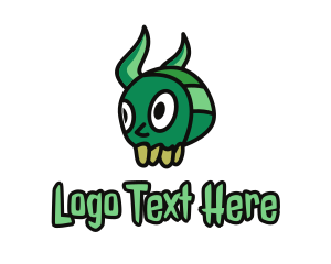 Corps - Green Zombie Outline logo design