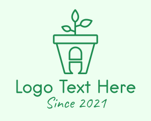 Pot Plant - Herbal Plant Medicine logo design