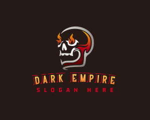 Evil - Skull Flame Evil logo design