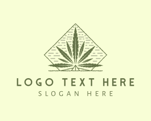 Herb - Organic Marijuana Leaf logo design