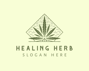 Medicinal - Organic Marijuana Leaf logo design