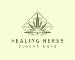 Medicinal - Organic Marijuana Leaf logo design