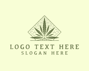 Medicinal - Organic Marijuana Leaf logo design