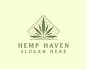 Organic Marijuana Leaf logo design