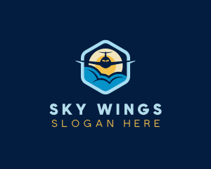 Airplane Travel Vacation logo design