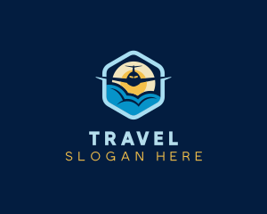 Airplane Travel Vacation logo design
